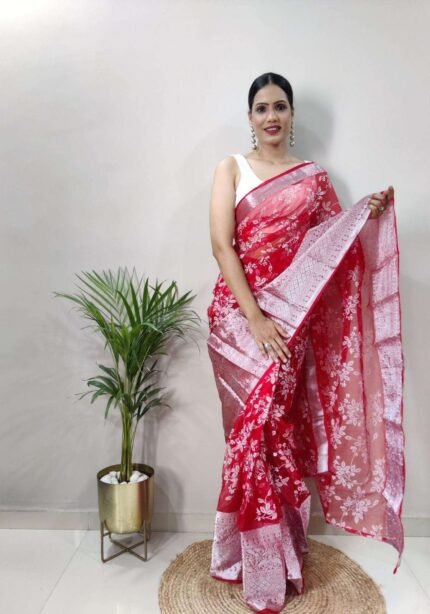 Kanchipuram Ready to Wear Designer Organza Saree