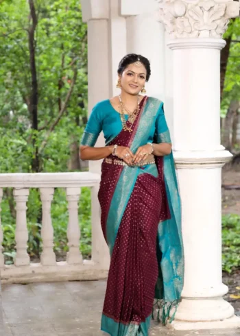 Khadi Georgette Silk Saree with Weaving Blouse