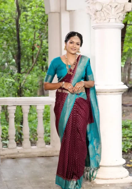 Khadi Georgette Silk Saree with Weaving Blouse