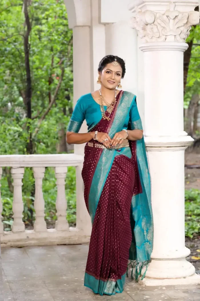 Khadi Georgette Silk Saree with Weaving Blouse