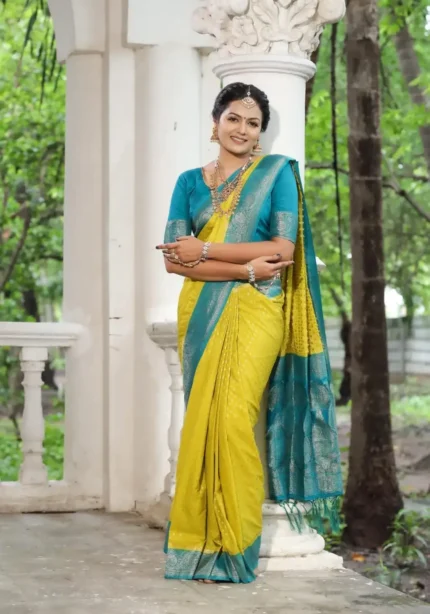 Khadi Georgette Silk Saree with Weaving Blouse