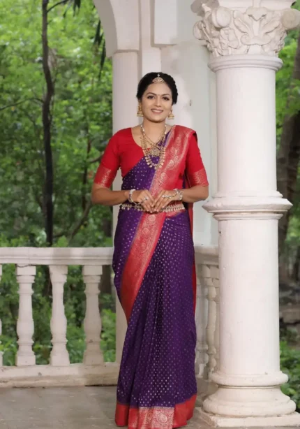 Khadi Georgette Silk Saree with Weaving Blouse