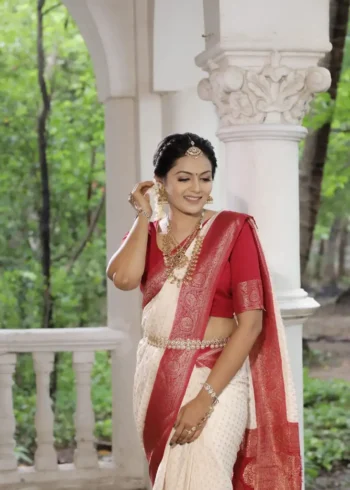 Khadi Georgette Silk Saree with Weaving Blouse