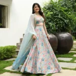 Multi Colour Printed Muslin Silk Lehenga Choli for Party