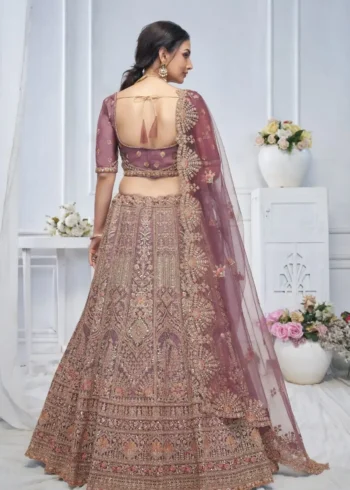 Paisley & Peacock Motifs Heavy Embroidered Bridal Lehenga Choli