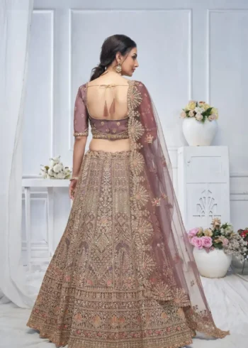 Paisley & Peacock Motifs Heavy Embroidered Bridal Lehenga Choli