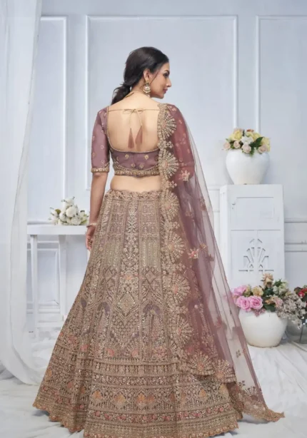 Paisley & Peacock Motifs Heavy Embroidered Bridal Lehenga Choli