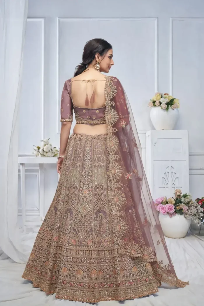 Paisley & Peacock Motifs Heavy Embroidered Bridal Lehenga Choli