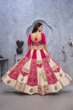 Paisley & Medallion Motifs Organza Silk Bridal Lehenga Choli