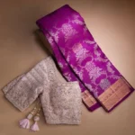 Pink Colour Banarasi Silk Saree with Embroidered Blouse