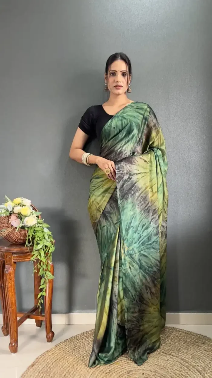 Prism Printed Rangoli Silk Ready 1 Minute Saree