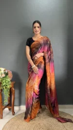 Prism Printed Rangoli Silk Ready 1 Minute Saree