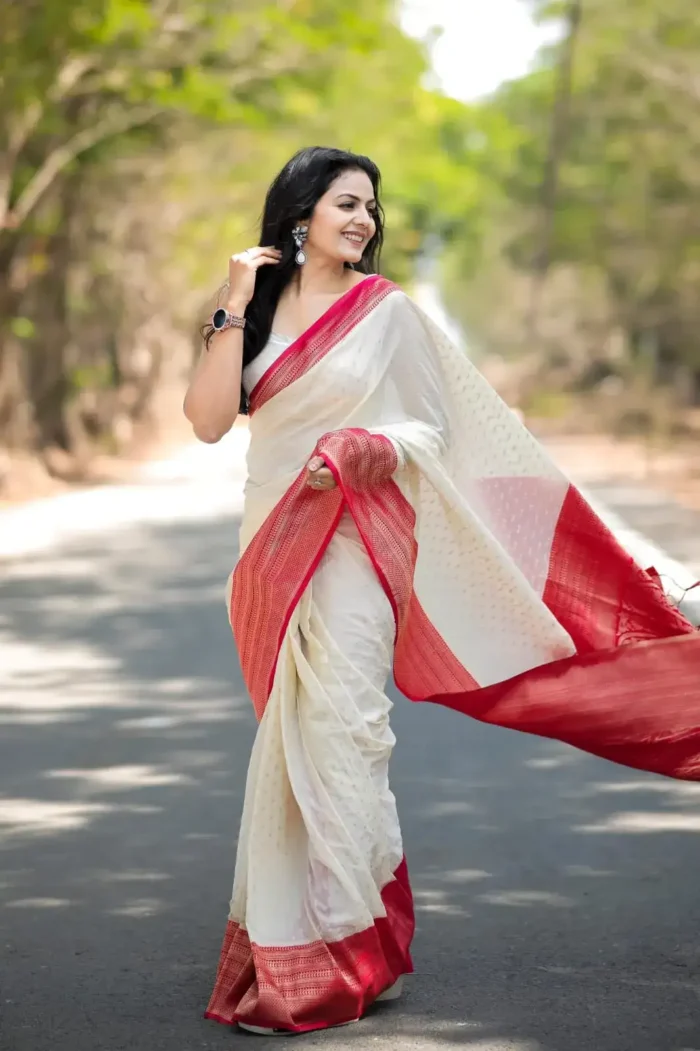 Pure Soft Khadi Georgette Silk Saree for Wedding