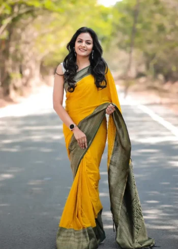 Pure Soft Khadi Georgette Silk Saree for Wedding