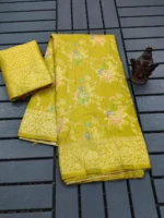 Pure Soft Khadi Georgette Silk Designer Saree