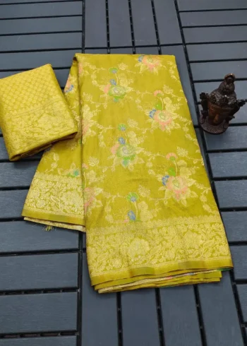 Pure Soft Khadi Georgette Silk Designer Saree