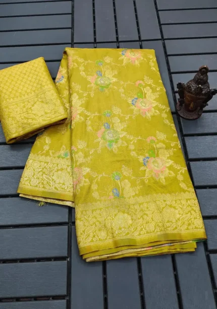 Pure Soft Khadi Georgette Silk Designer Saree