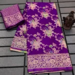 Pure Soft Khadi Georgette Silk Designer Saree