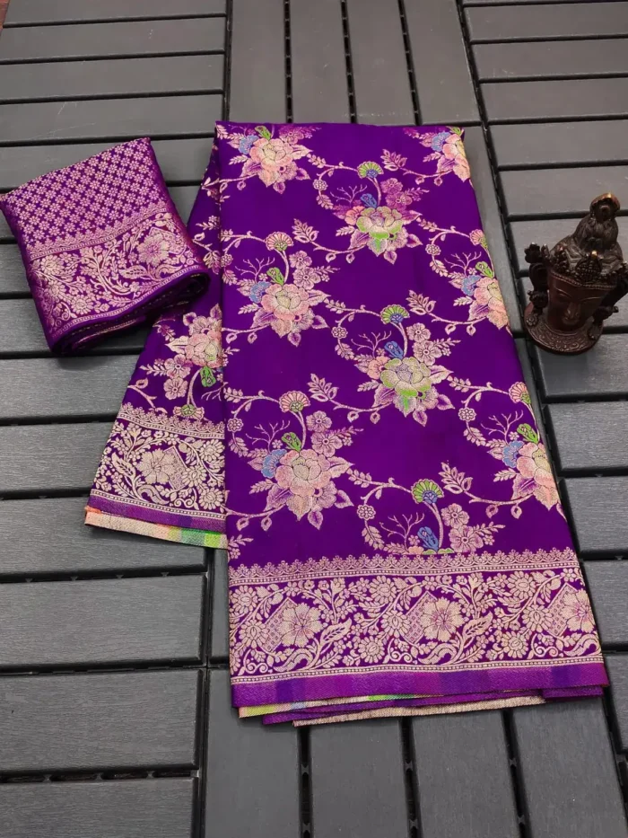 Pure Soft Khadi Georgette Silk Designer Saree