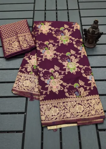 Pure Soft Khadi Georgette Silk Designer Saree