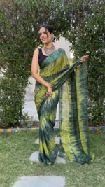 Soft Georgette Stitched 1 Minute ready to wear saree