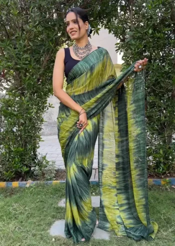 Soft Georgette Stitched 1 Minute ready to wear saree