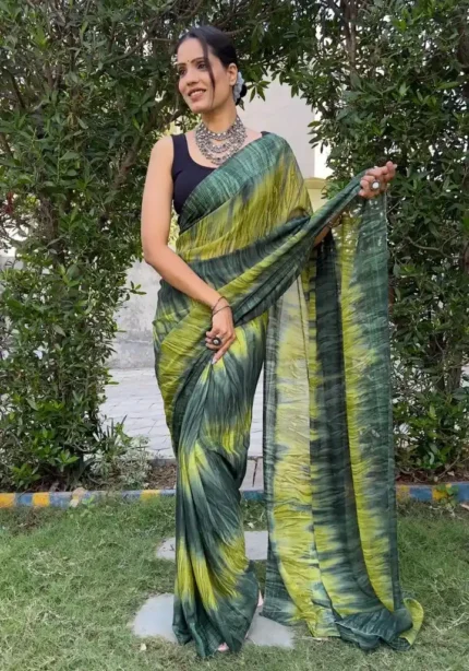 Soft Georgette Stitched 1 Minute ready to wear saree