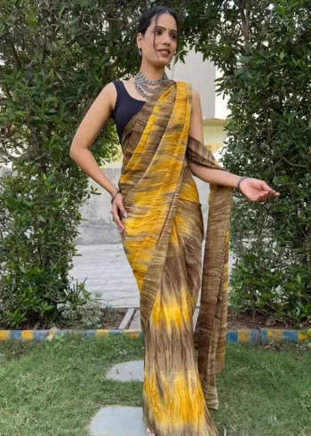 Soft Georgette Stitched 1 Minute ready to wear saree
