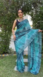 Soft Georgette Stitched 1 Minute ready to wear saree