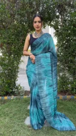 Soft Georgette Stitched 1 Minute ready to wear saree