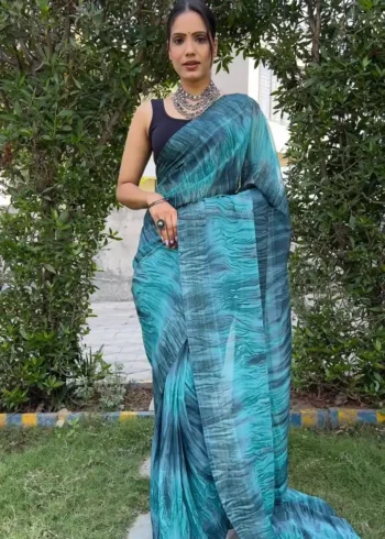 Soft Georgette Stitched 1 Minute ready to wear saree