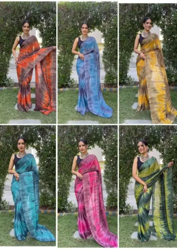 Soft Georgette Stitched 1 Minute ready to wear saree