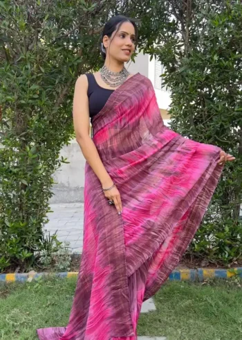 Soft Georgette Stitched 1 Minute ready to wear saree