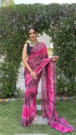 Soft Georgette Stitched 1 Minute ready to wear saree