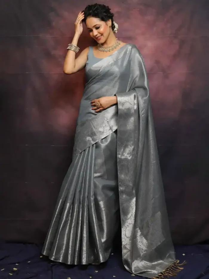 Soft Jacquard Border Tissue Silk Saree