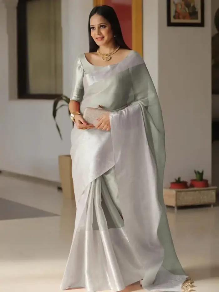 Soft Jacquard Border Tissue Silk Saree