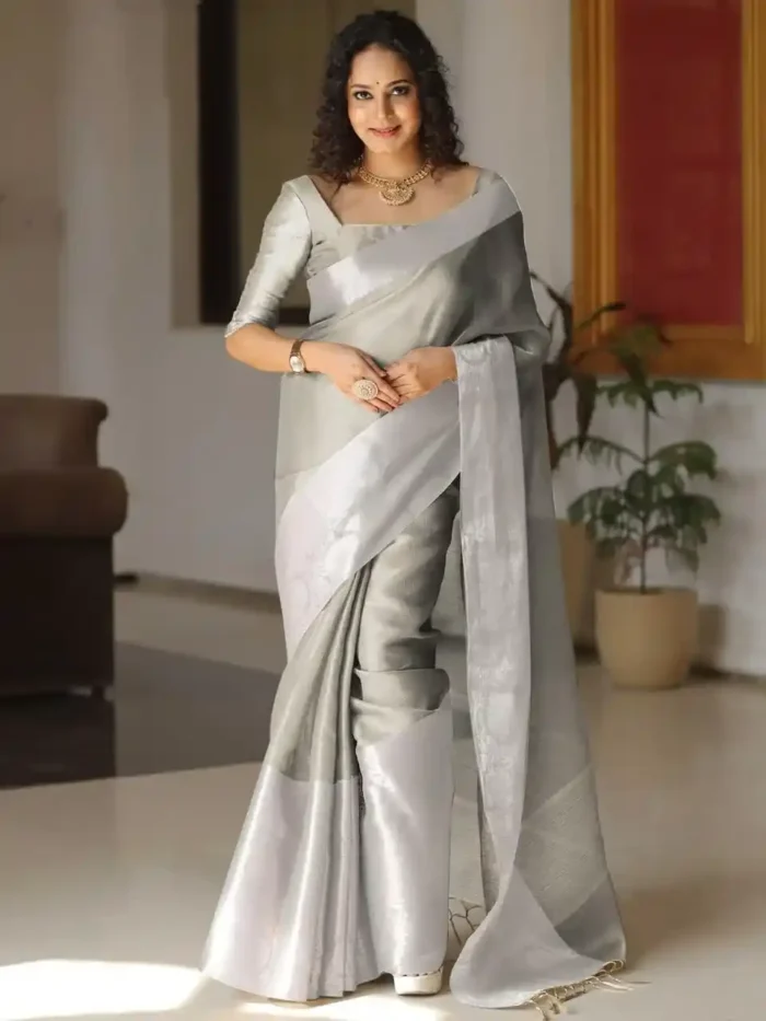 Soft Jacquard Border Tissue Silk Saree