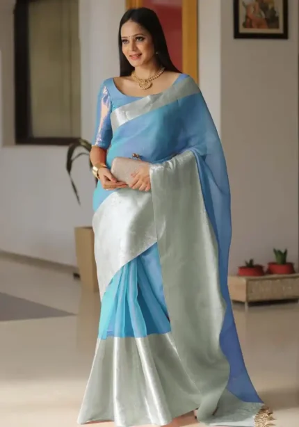 Soft Jacquard Border Tissue Silk Saree