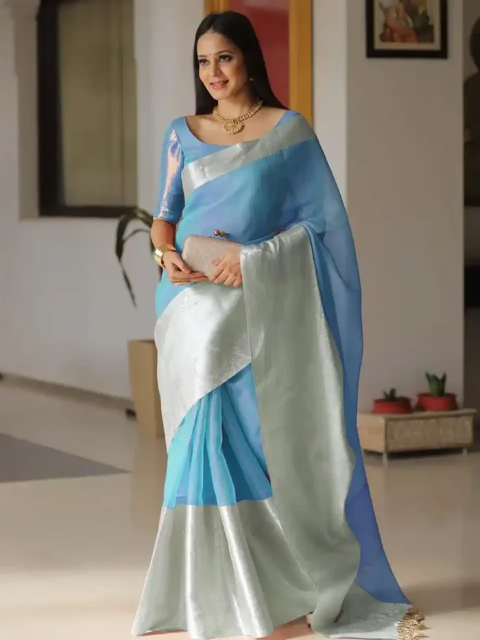 Soft Jacquard Border Tissue Silk Saree