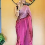 Soft Rangoli Silk Prestitched 1 Min Ready to wear saree