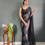 Three Tone Colour Shade Nylon Ready to Wear Saree