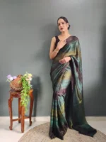 Three Tone Colour Shade Nylon Ready to Wear Saree