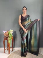 Three Tone Colour Shade Nylon Ready to Wear Saree