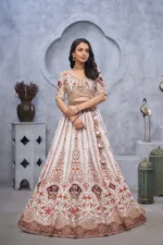 Zari Paisley Embroidery & Silk Patches Work Bridal Lehenga Choli