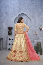 Zari Paisley Embroidery & Silk Patches Work Bridal Lehenga Choli