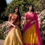 Zari Weaving Work Kanchipuram Half Saree Lehenga Choli