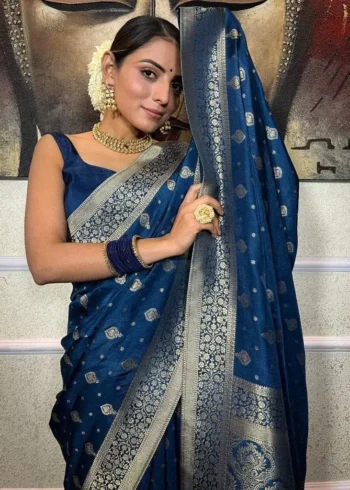 Zari Work Jacquard Weave Wedding Banarasi Silk Saree