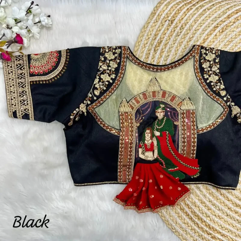 3D Barbie Work Italian Silk Bridal Blouse