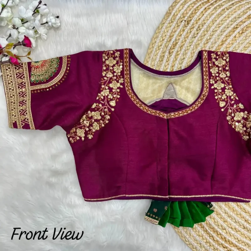3D Barbie Work Italian Silk Bridal Blouse
