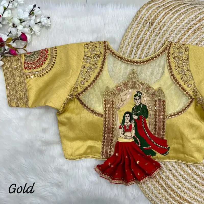 3D Barbie Work Italian Silk Bridal Blouse